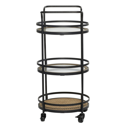 17 Stories Joolia Solid Wood Bar Cart & Reviews Wayfair